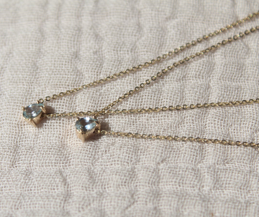 Collar Gota Aguamarina