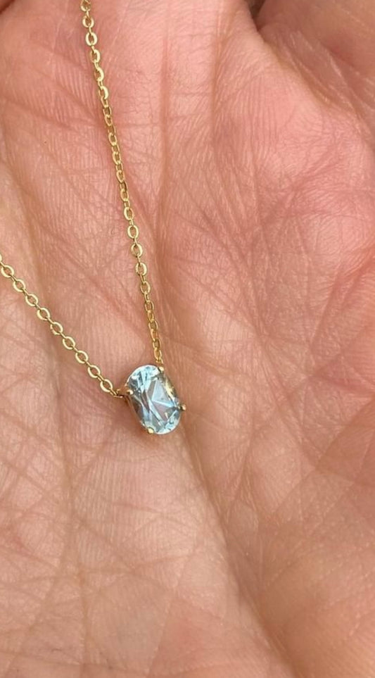 Collar Dije Aguamarina